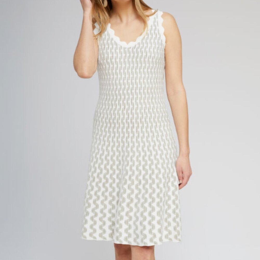 NWT Nic+Zoe Spring Fling Twirl Midi Dress, Cream Multicolor - Size Petite Small - Picture 2 of 8
